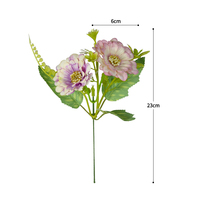 Flores artificiales, venta al por mayor, precio al por mayor, rama pequeña de seda, tallo corto, pastel de hibisco, decoración de boda, flores de imitación