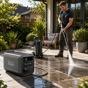 Station d'alimentation portable 3000W 2048Wh LiFePO4 à onde sinusoïdale pure, batterie au lithium pour alimentation de secours des appareils électroménagers en extérieur - Product Image 2