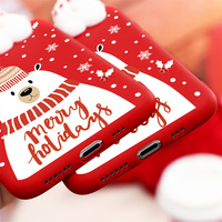 Cas de dessin animé Pour iPhone 12 13 11 Pro Mini XS Max XR X 7 8 10 6 6S Plus SE 2 TPU 3D De Noël Poupée Cerfs Téléphone Couverture Fondamentale