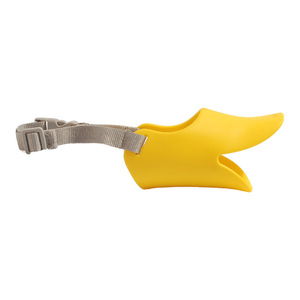 Muselière pour chien en forme de bec de canard, jaune, réglable, anti-aboiement, pour le contrôle des aboiements des chiens - Product Image 1
