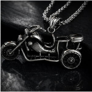 Yunnique – collier pendentif moto vintage en acier inoxydable, chaîne unisexe, bijoux cadeau - Product Image 5