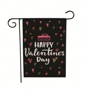 Bandera de Jardín de Doble Cara Ecológica para el Día de San Valentín con Rosas Rojas, con Color y Diseño Personalizados para Uso en Exteriores - Product Image 4