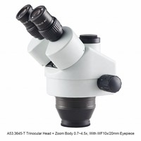 Single Arm Boom Stand Metallurgical Stereo Microscope 0.7-4.5x Trinocular Zoom 4X/10X/40X/100X Objectives 360 Rotatable Head