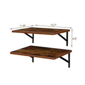 Juego de 2 estantes anchos flotantes de madera rústica montados en la pared de 11,8 pulgadas de profundidad para sala de estar o almacenamiento de Hotel repisas de exhibición - Product Image 2