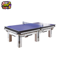 Table de billard 9/10 pieds pour divertissement à domicile, tissu résistant à l'usure, montage facile, table de jeu d'intérieur pour loisirs familiaux