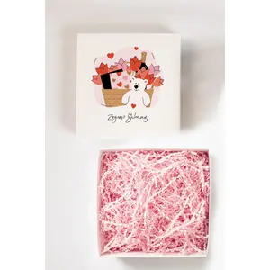 Personalized Flower Design White <b>Empty</b> <b>Box</b> for Valentine's Day Supplies 20x20/25x30 Sizes - Product Image 1