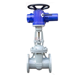 วาล์วประตูแบบมีหน้าแปลนไฟฟ้า AC380V ทนทาน มาตรฐาน ANSI 150LB ผลิตจากเหล็กกล้าไร้สนิม 304 316 ทนแรงดัน JIS 10K 1.6mpa WCB ป้องกันการระเบิด พร้อมมอเตอร์ - Product Image 3