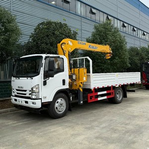 โรงงานจีนจำหน่ายรถบรรทุกติดเครน ISUZU 4X2 ขนาดเล็ก 5 ตัน แบบบูมตรงยืดหดได้ สำหรับขาย - Product Image 2