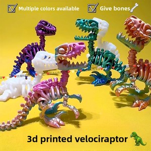 Figura <span class=keywords><strong>de</strong></span> Dinosaurio <span class=keywords><strong>Velociraptor</strong></span> Impresa en 3D, Esqueleto <span class=keywords><strong>de</strong></span> Época Jurásica, Personaje <span class=keywords><strong>de</strong></span> Frozen, Figura Decorativa <span class=keywords><strong>de</strong></span> Animal PLA para Niños - Product Image 2