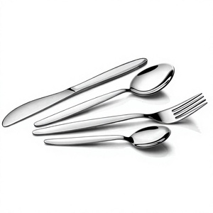 4 piezas de cubiertos Gastro Design Color plateado Cuchara Tenedor Cuchillo y cuchara para bebé Acero inoxidable a precio mayorista - Product Image 1
