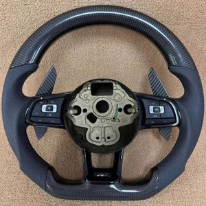 พวงมาลัยคาร์บอนไฟเบอร์คุณภาพสูงสำหรับรถยนต์ <span class=keywords><strong>Volkswagen</strong></span> VW Polo Golf R 6 7 8 MK6 MK7 GTi Passat B7 B8 <span class=keywords><strong>Jetta</strong></span> - Product Image 1