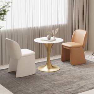 Mesa Redonda Moderna con Dos Sillas para Salón, Sala de Estar, Espacio Comercial, Diseño Ergonómico y Duradero - Product Image 2