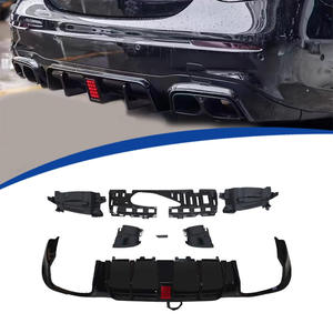 2016-2020 Mercedes-Benz Classe E W213 pour Kit diffuseur de queue de lèvre arrière Style <span class=keywords><strong>Brabus</strong></span> avec lumières LED Pare-chocs modifié État neuf - Product Image 1