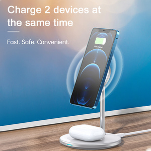 Cargador inalámbrico 2 en 1 para iphone y <span class=keywords><strong>android</strong></span> para <span class=keywords><strong>airpods</strong></span>, producto más vendido, cargador magnético sans fil 15w - Product Image 4