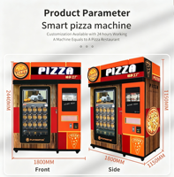 Distributeur automatique de pizzas en libre-service avec écran tactile certifié CE, distributeur de pizzas surgelées commercial pour centre commercial