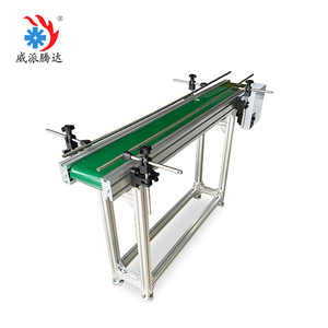 Cinta Transportadora Portátil con Rieles Guía, Sistema <span class=keywords><strong>de</strong></span> Transporte Móvil <span class=keywords><strong>de</strong></span> Altura Ajustable para Fábricas y Centros Logísticos - Product Image 2