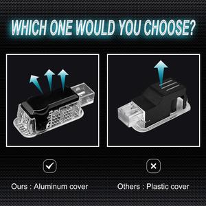 Projecteur de logo LED pour porte de <span class=keywords><strong>voiture</strong></span> pour Audi, lumières de bienvenue fantôme, <span class=keywords><strong>symbole</strong></span> emblème, lumières de courtoisie pour marchepied - Product Image 4