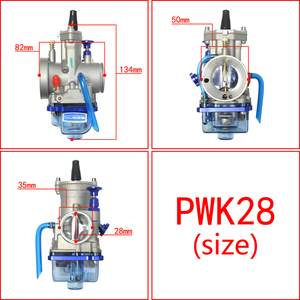 Carburador de motocicleta PWK24 PWK26 PWK28 PWK30 para Universal Koso <span class=keywords><strong>OKO</strong></span> YZ85 Power Jet 2T 4T cubierta transparente azul - Product Image 6