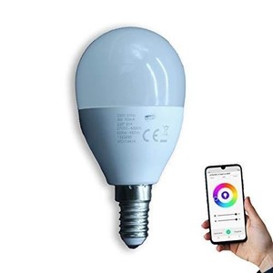 Lámpara LED esférica de 5W E14 regulable con espectro variable, ideal para iluminación decorativa y ambientes personalizables. - Product Image 1