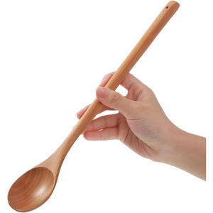 Personalized Engraving Logo Wood Gift <strong>Spoon</strong> Mixing Stirring Tasting Long Handle Oval <strong>Wooden</strong> <strong>Spoons</strong> for Cooking - Product Image 5