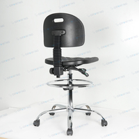 Chaise de laboratoire ESD pivotante en plastique PU durable pour supermarché et bar à domicile avec repose-pieds