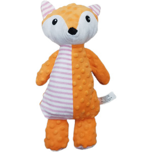 Peluche renard colorée à rayures, jouet à mâcher pour animaux de compagnie d'intérieur, poupée réconfortante - Product Image 3