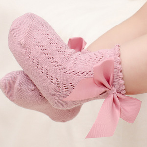 Calcetines cortos de bebé con lazo de estilo español de primavera y verano de Lolita para primavera y verano, calcetines holgados con fugas en la boca, vestido de princesa vacío, calcetines para niños - Product Image 3