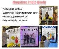 Boîte photo premium à montage rapide avec cadre en aluminium, couverture PVC personnalisée style Vogue, pour événements de mariage