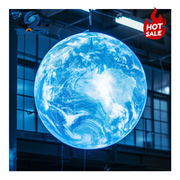 Affichage LED sphérique 360 ° Immersive LED Publicité Vidéo P1 P2 P2.5 P3 P4 Diamètre sphérique Plus Personnalisation de la forme de l'écran
