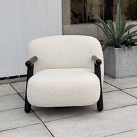 Canapé individuel moderne OEM en crème, confortable et élégant, pour salon, chaise longue