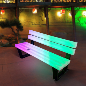 Juego de sillas de jardín con luz Led de alta calidad Muebles de exterior Parque Sillas De Comedor - Product Image 2