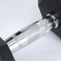 Dumbbell Hexagonal 30kg Berlapis Karet Besi Cor Anti-Selip Cepat Kering Pegangan Knurling Latihan Seluruh Tubuh Home Gym Latihan Kekuatan