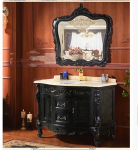 Mobile da Bagno Stile Europeo a Terra Sanitari Legno di Rovere Anticato - Product Image 6