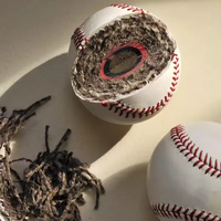 Balles de baseball anti-stress en cuir de vachette de compétition professionnelle de 9 pouces avec logo personnalisé en gros