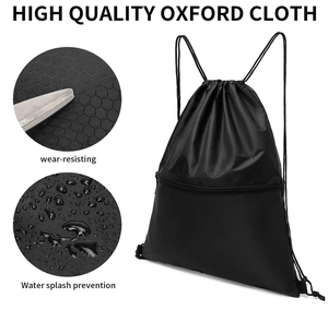 לוגו מותאם אישית מכירות פוליאסטר שרוך תיק ניילון חדר כושר נעלי כדורסל חוף תרמיל גב ספורט - Product Image 6