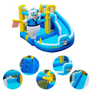 <span class=keywords><strong>Château</strong></span> <span class=keywords><strong>gonflable</strong></span> en nylon de taille personnalisable pour <span class=keywords><strong>Happy</strong></span> <span class=keywords><strong>Hop</strong></span>, avec toboggan et cerceau pour enfants - Product Image 5