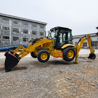 Pengiriman Gratis CE, EAC, ISO Mini Backhoe Loader Cina 4x4 Traktor Kompak Dengan Loader dan Backhoe Backhoe Loader