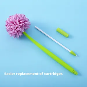 0.5mm Dễ Thương Hoa Cúc Hoa Gel Bút Máy Bút rollerball bút (Đen/Xanh)