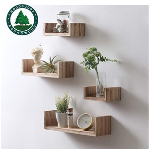 Bohao Wood <b>Wall</b> <b>Mounted</b> Wooden <b>Shelves</b> Rectangle BH-107 For Indoor Plant Display And Decor - Product Image 1