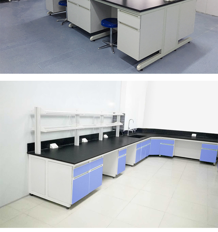 Chemical-resistant all steel bench, Electronic Biology Central Laboratory Island Work bench/