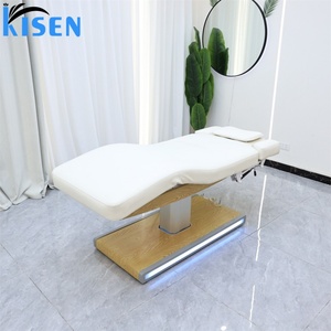 Kisen Customized Beauty <b>Bed</b> New Design Modern Massage Table Electric Motors Control with <b>Led</b> Light Remote on Sale - Product Image 6