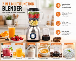 Blender électrique à vitesse variable CNTRONIC en gros, sans BPA, presse-agrumes domestique pour fruits et légumes, chauffage, broyage, rupture des parois - Product Image 2