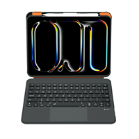 Nueva Funda con Teclado Inalámbrico Retroiluminado para iPad de 11 Pulgadas, con Panel Táctil, Soporte para Lápiz, Retroiluminación RGB de 7 Colores, Ultrafina