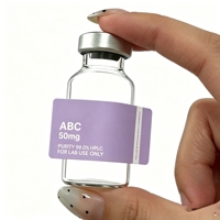 Autocollants en rouleau PP durables et imperméables, étiquettes imprimées personnalisées haute définition de petite taille pour flacons de peptides cosmétiques