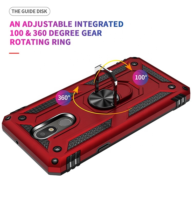 2020 nouveau Modèle Style Haute Anneau En Métal Support de Téléphone pour LG Aristo 4 Plus Voiture Boîtier de Montage coquille