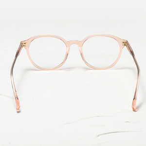 Monturas de gafas redondas de color sólido con protección UV para mujeres adultas, corrección de la visión, compatibles con rostros ovalados. - Product Image 5