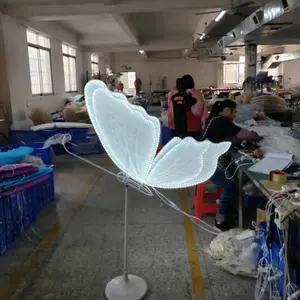 Vrijstaande Route Gids Hanger Lichtgevende Vlinder Voor Bruiloft Decoratie Evenementen Binnenraam Decor