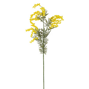 Ramas Cortas de Acacia Artificial Laixing, Color Amarillo y Blanco, Flores de Seda para Decoración del Hogar y Accesorios para Bodas - Product Image 3