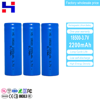 Batería Recargable de Litio de 3.7V 18500, 2200mah, Celda de Batería de Iones de Litio Cilíndrica, Paquete de Litio Personalizado para Drones, Herramientas Eléctricas y Automóviles