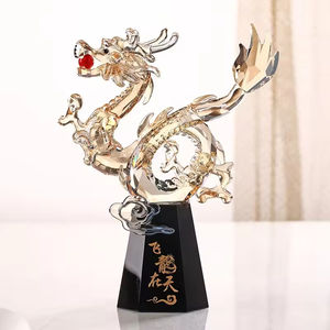 Honneur de Cristal 12 <span class=keywords><strong>Horoscope</strong></span> Chinois Zodiaque Fengshui Cadeau <span class=keywords><strong>Dragon</strong></span> pour la Décoration de Bureau - Product Image 4